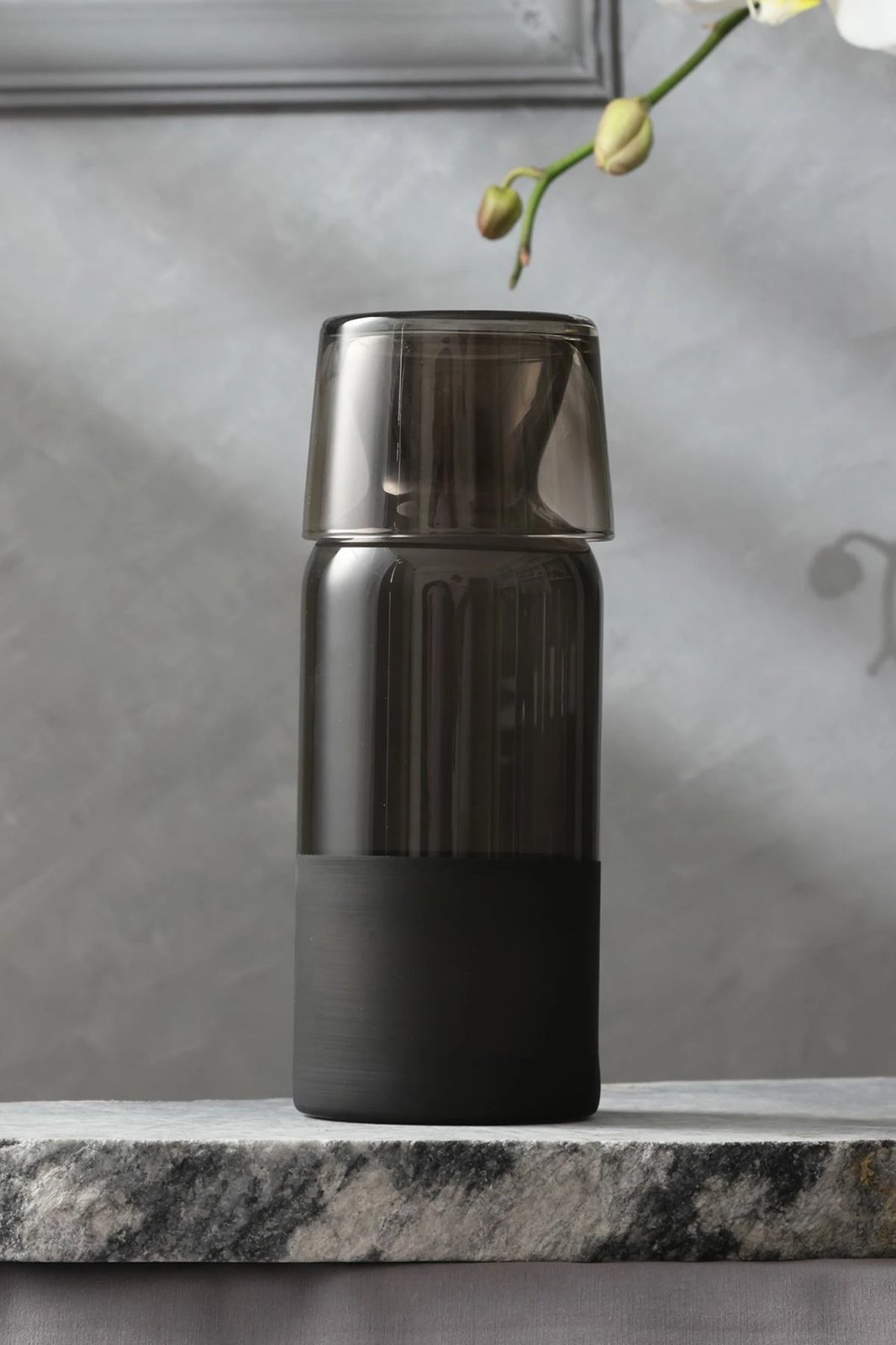 Set shishe qelqi (2 copë), Hermia Concept, mat, e zezë