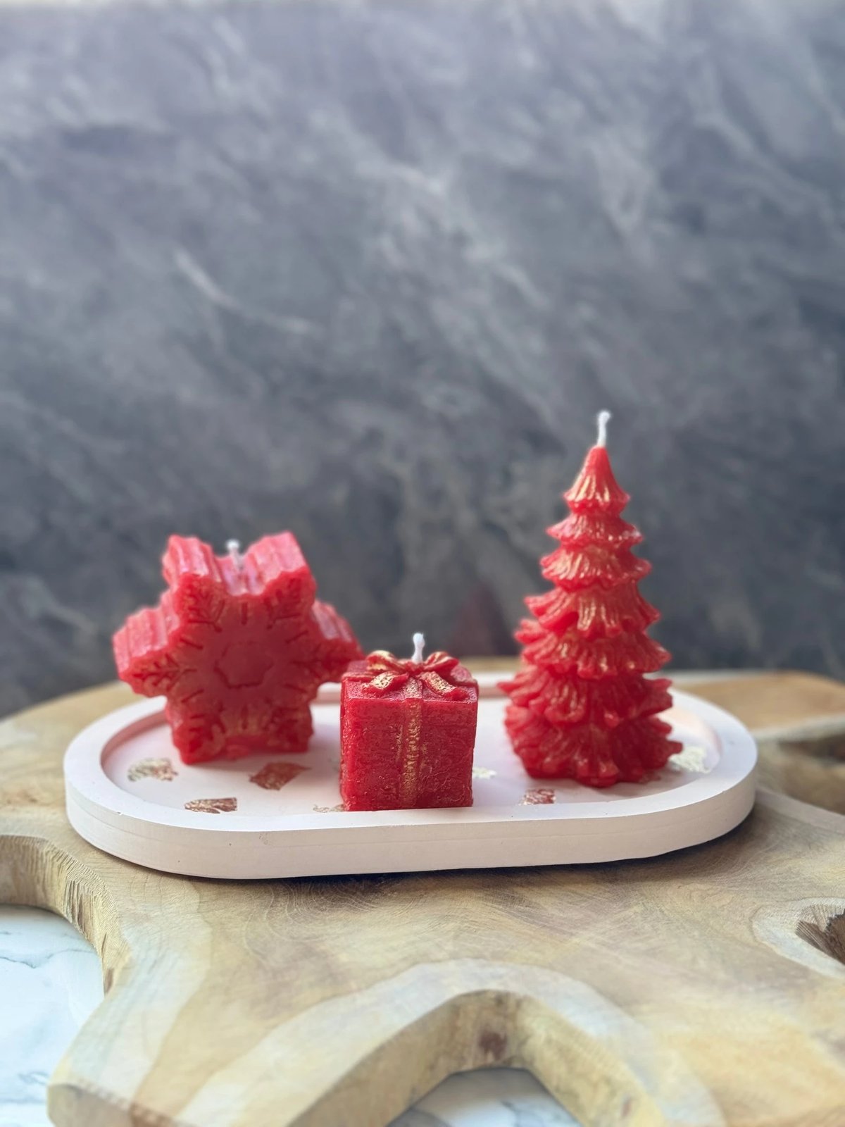 Set qirinjsh dekorativë për Krishtlindje, 4 copë, Evila Originals