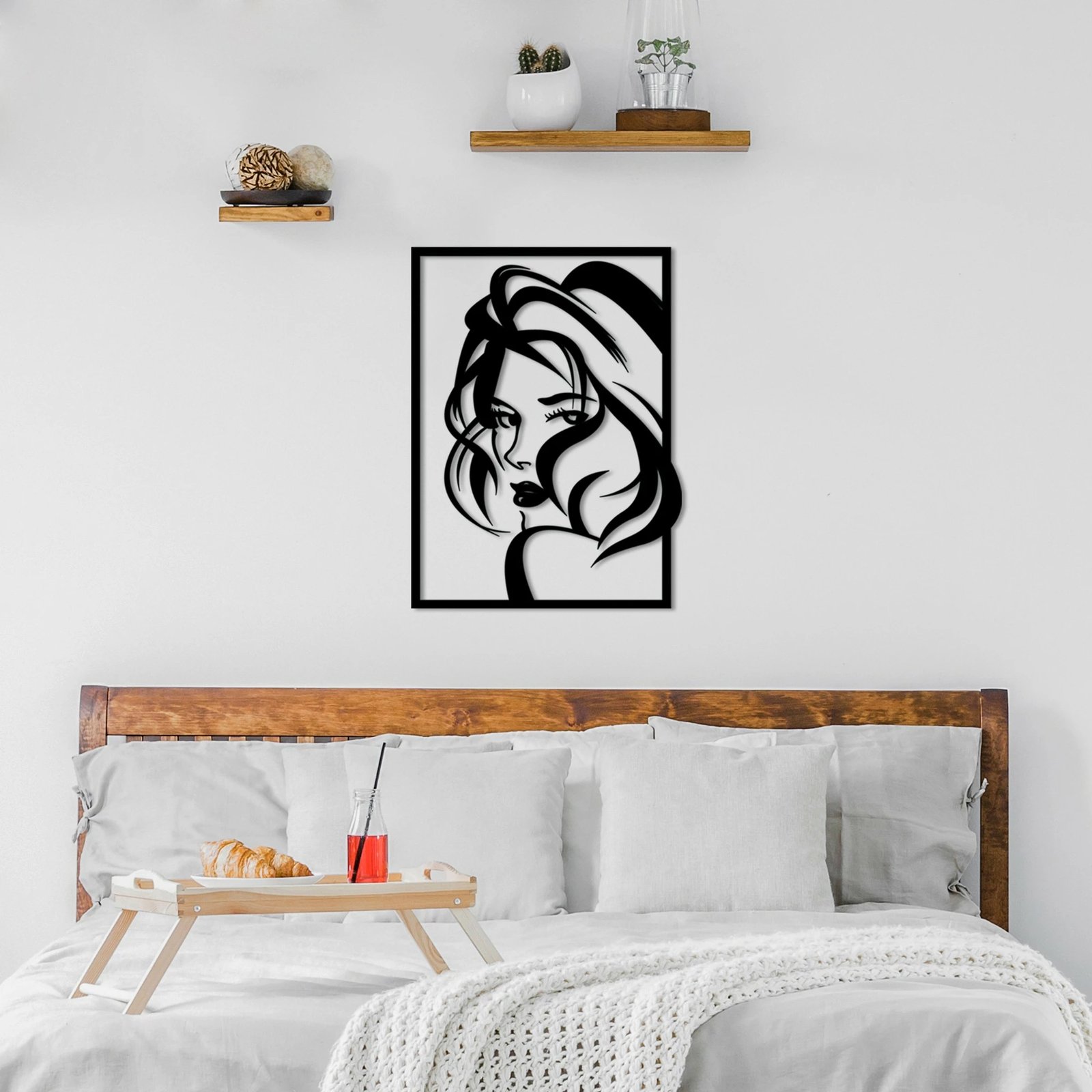 Aksesor dekorativ metalik për mur Wallity, Look