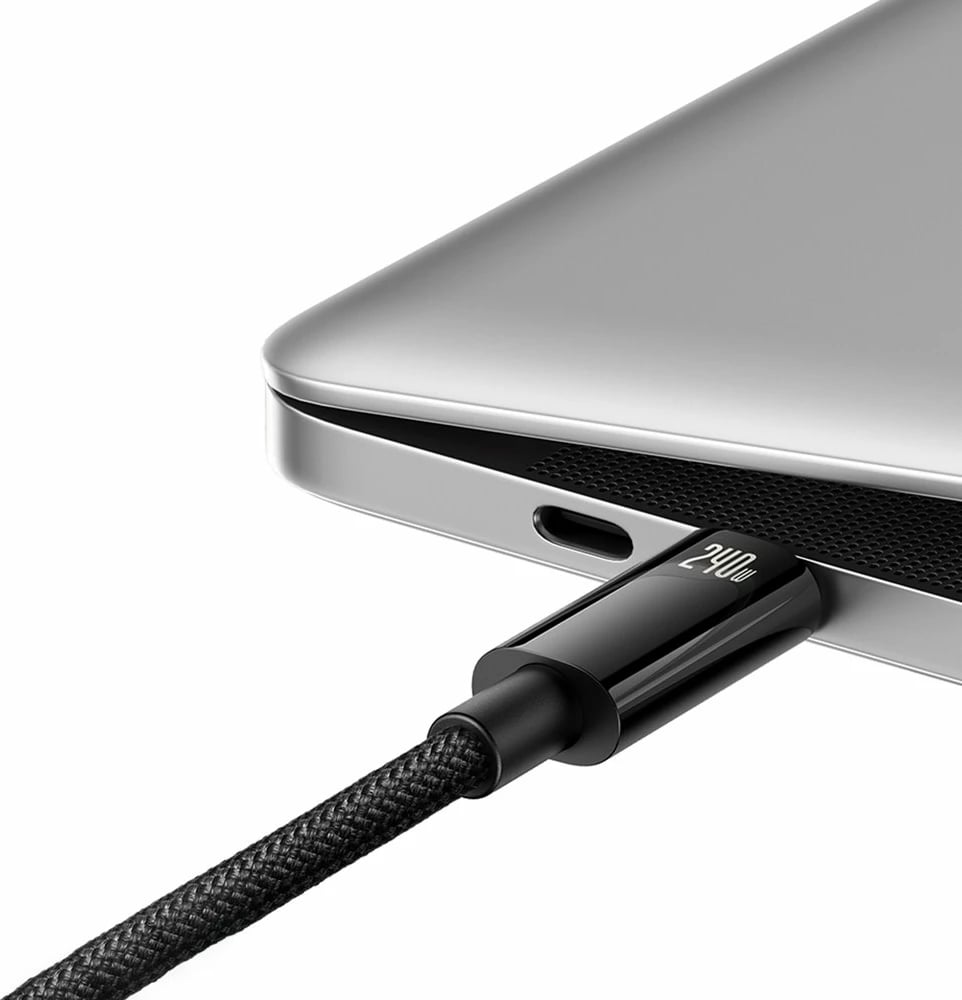 Kabllo USB-C në USB-C Baseus CAWJ040001, 1m, 240W, e zezë