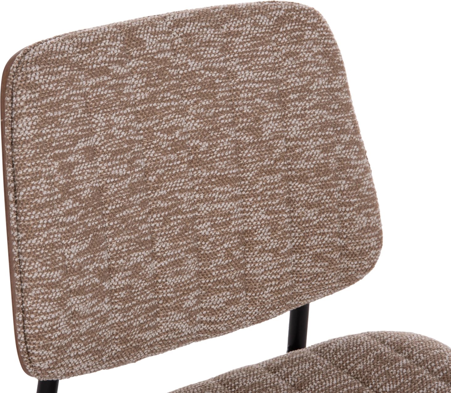 Karrige ngrënieje CONTI FH9983.01, metal i zi, material kafe, 49x56x82cm