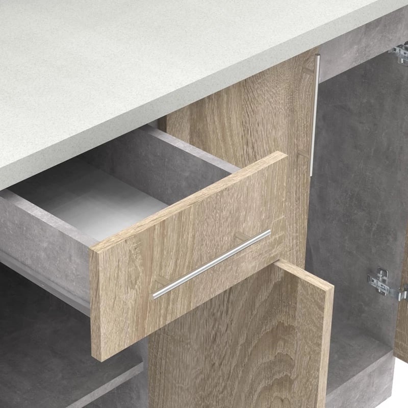 Njësi kuzhine Festa II melamine, ngjyrë sonoma, 120x60x85cm