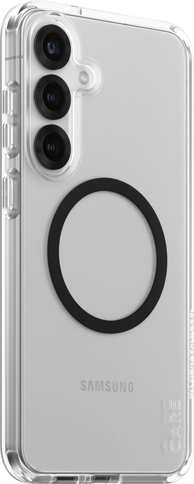 Mbështjellës PanzerGlass CARE Flagship, për Samsung Galaxy S25 Plus, transparent/zi, QI compatible
