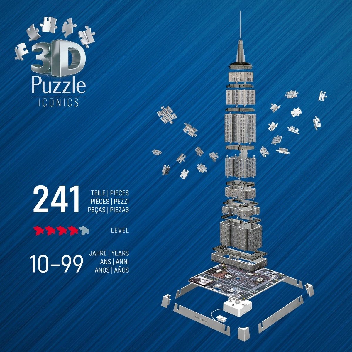 Puzzle 3D Ravensburger Empire State Building, 241 pjesë, me LED Puzzle 3D Ravensburger Empire State Building, 241 pjesë, me LED