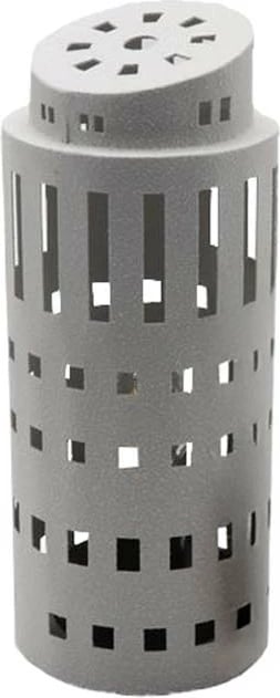 Qiri mbajtëse Piza, metal i bardhë, xham, 10.3x10.3x25cm