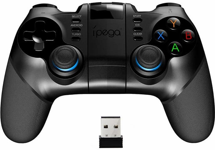 Gamepad wireless iPega PG-9156, Bluetooth 5.0, me mbajtëse telefoni, i zi