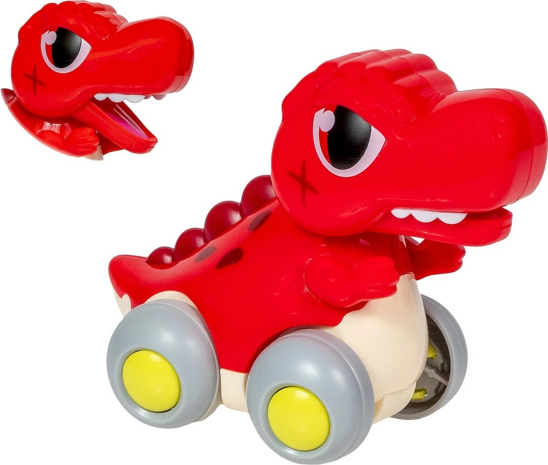 Lodër dinosauri me rrota Smily Play E7968B, plastikë, krem/gri/e kuqe/e verdhë