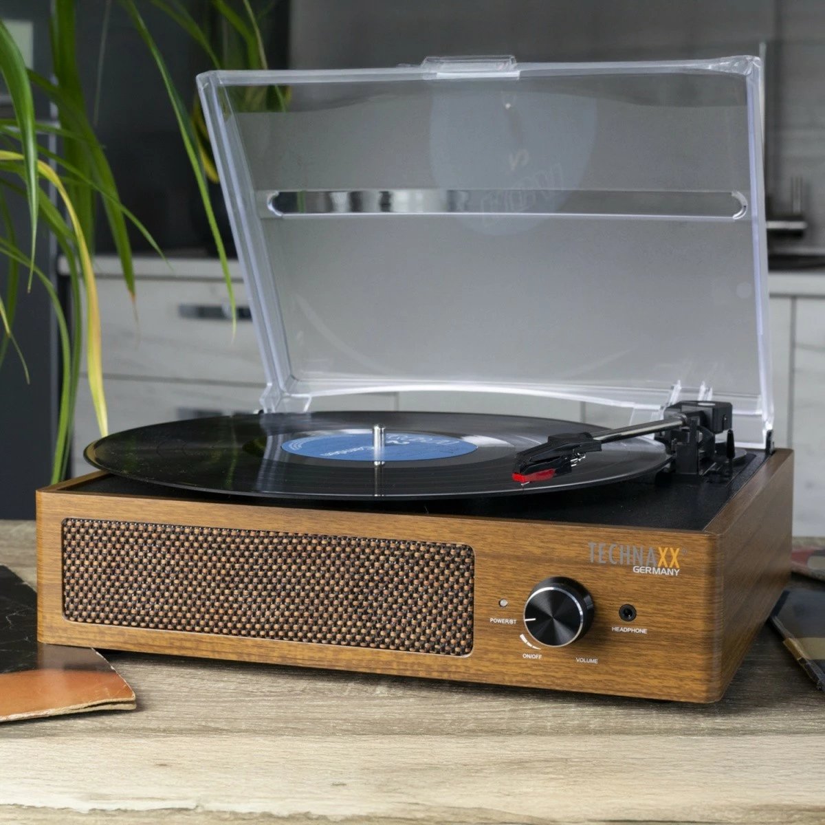 Gramofon Technaxx TX-186 retro me Bluetooth, USB, 33/45/78 rpm, Kafe/Dru