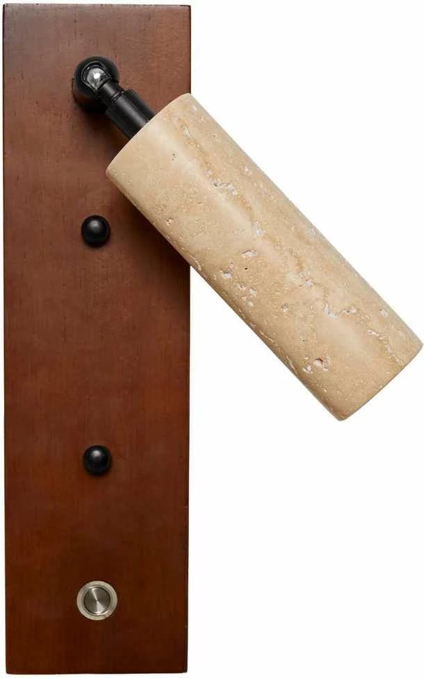 Llambë muri Opviq, Klein, ngjyrë druri arre dhe bezhë