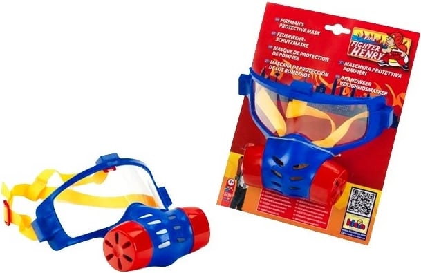 Maskë zjarrfikësi për lojë, Klein, 8930, plastike, për fëmijë 3+, Blu/Kuqe/Verdhë