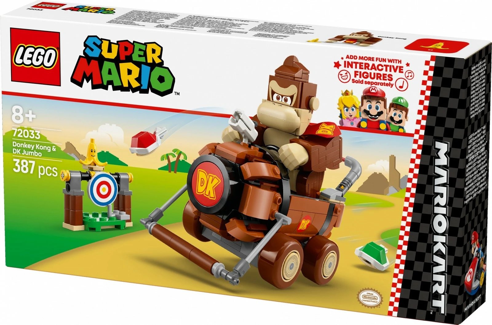Set ndërtimi LEGO Super Mario 72033 Mario Kart Donkey Kong & DK Jumbo 387 pjesë 8+