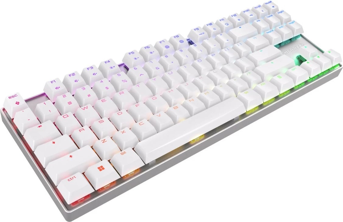 Tastierë mekanike wireless Cherry MX 8.2 TKL, RGB, e bardhë