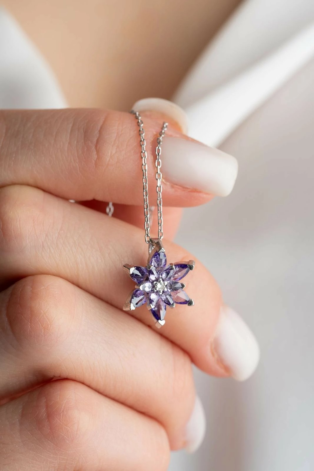 Varëse argjendi Jumeon, ngjyrë e argjendtë me gur të purpurt, NRZ999363