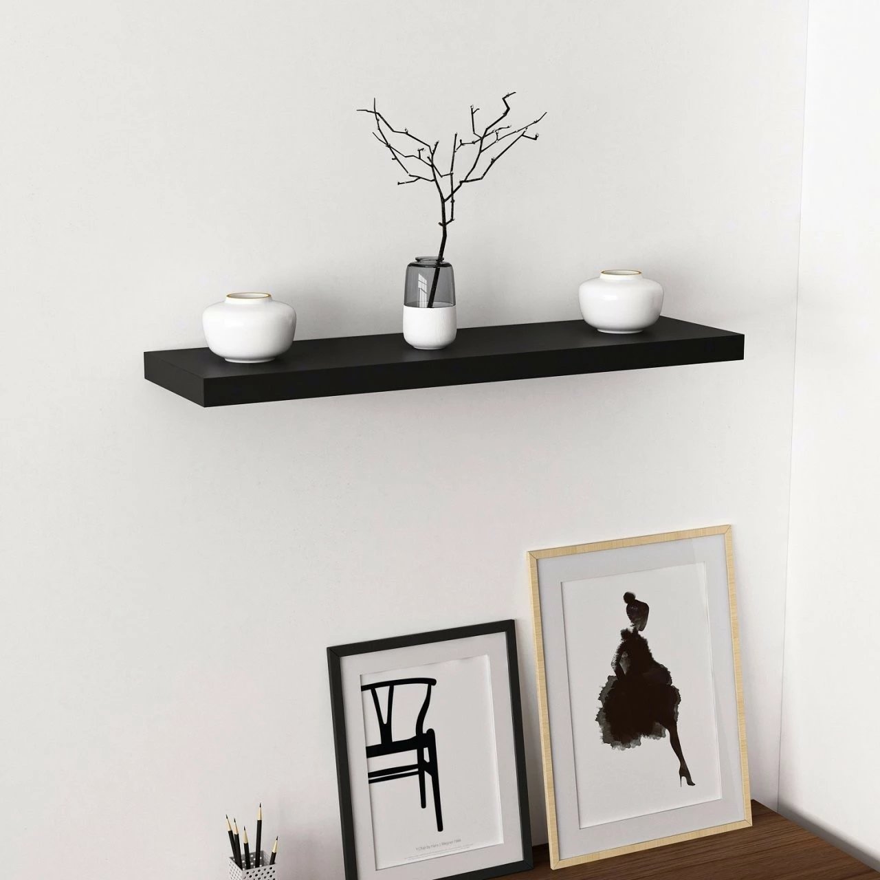 Raft muri Skye Decor, i zi, 80 cm Raft muri Skye Decor, i zi, 80 cm