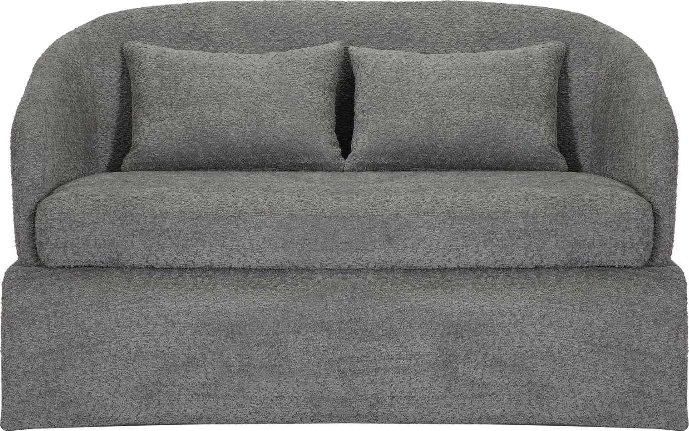 Divan 2-vendësh BEVY2 FH9678.01, ngjyrë gri, kornizë metalike, 128x72x74H cm