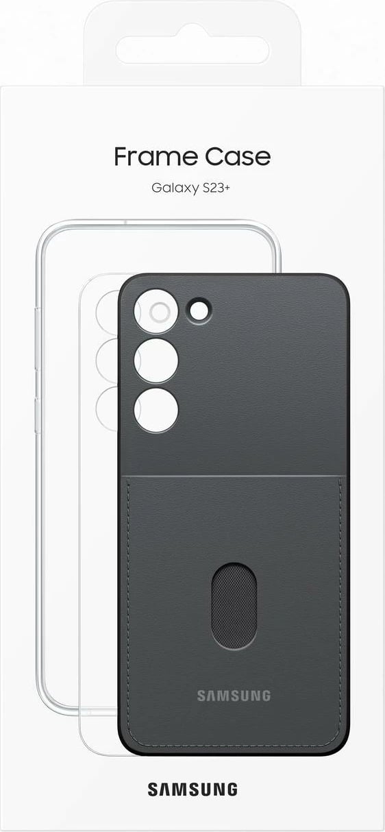 Mbështjellës Samsung Frame Cover për Samsung Galaxy S23+, EF-MS916CBEGWW, me xhep për kartelë, i zi