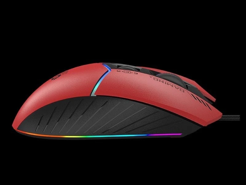 Mausi për lojëra A4tech Bloody W95Max, USB, me dritat RGB dhe ngjyrë të zeza-kuqe