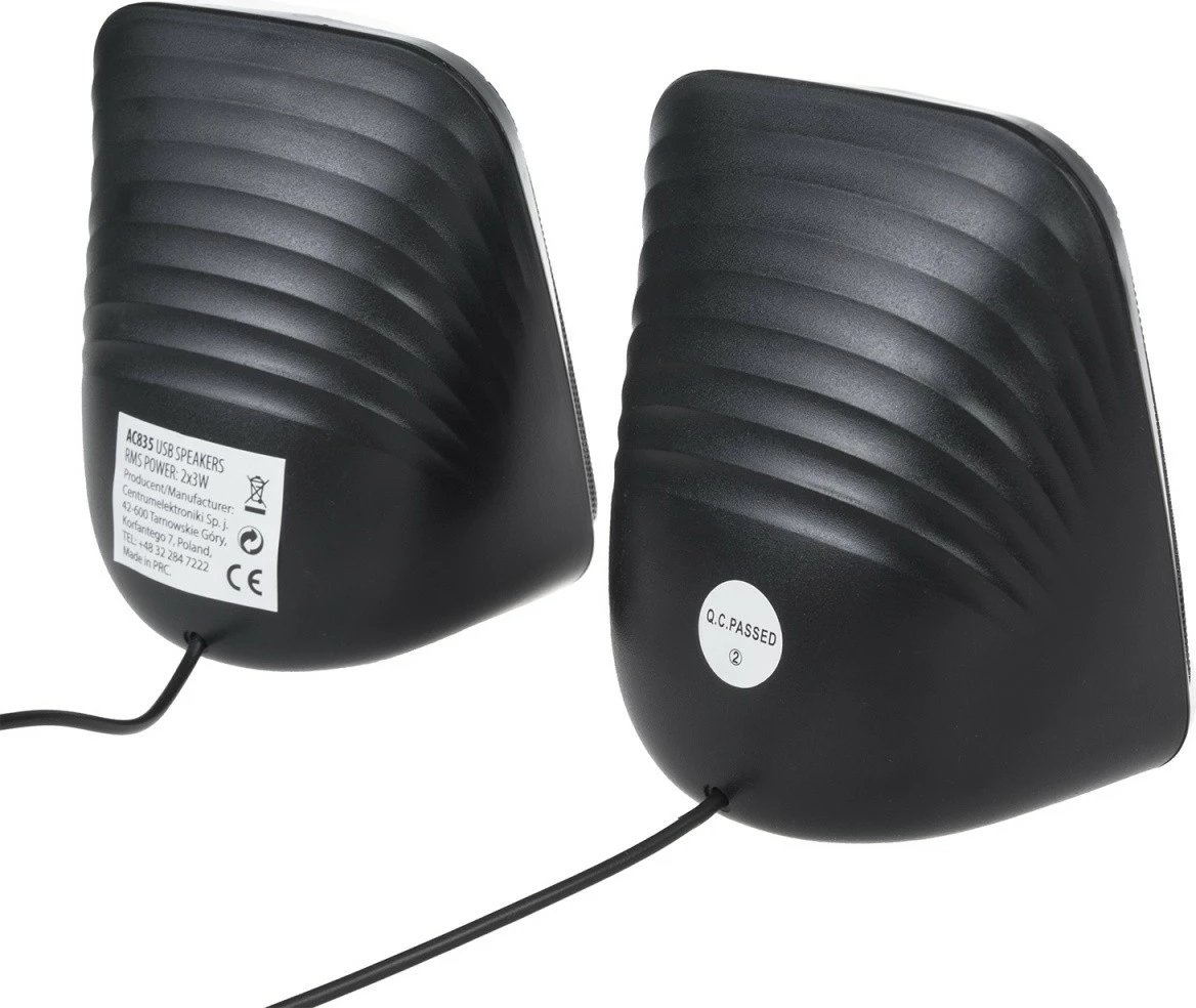 Altoparlantë kompjuteri Audiocore AC835, 6W, USB, të zi