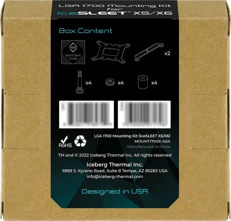 Komplet montimi Iceberg Thermal MOUNT1700X-A0A, për LGA 1700, për IceSLEET X5/X6, box
