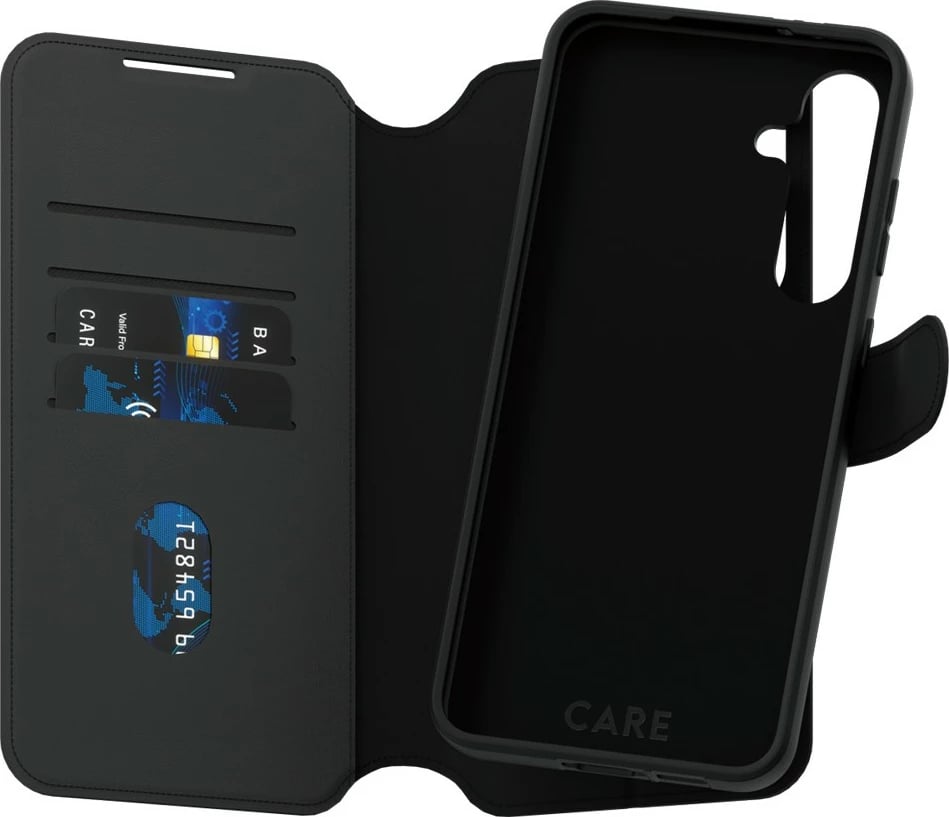 Mbështjellës PanzerGlass CARE Feature Wallet Case për Samsung A35 5G, i zi