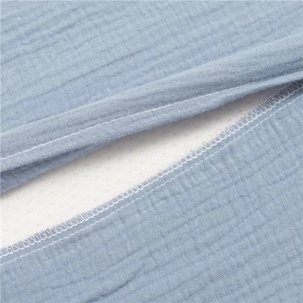Këllëf jastëku pykë, New Baby, STANDARD, 59x37 cm, pambuk muslin, blu