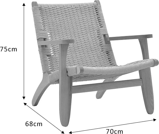 Karrige Chiara dru ahu natyral-sedilje litar natyral 70x68x75cm