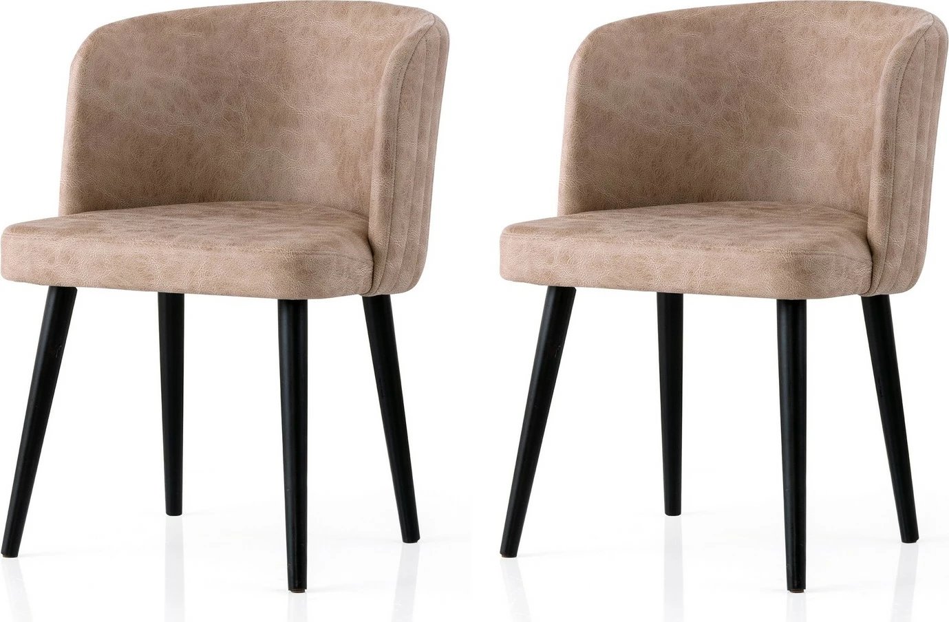 Set karrigesh (2 copë), Skye Decor, Zen - 4201 V2, ngjyrë e zezë dhe bezhë