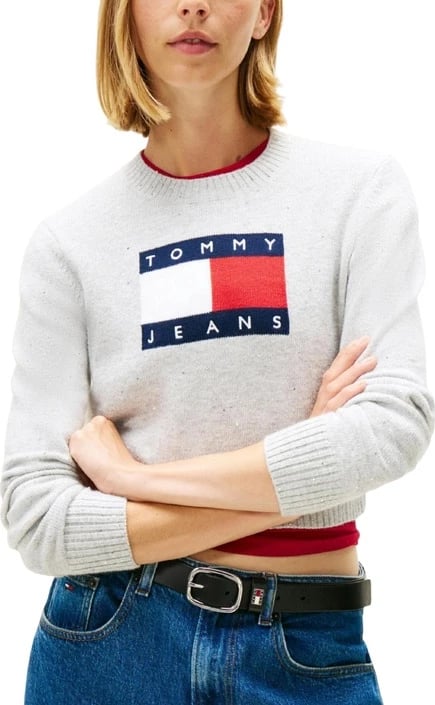 Xhemper femra Tommy Hilfiger Jeans, gri