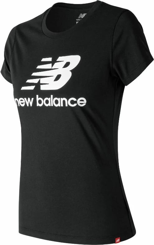 Maicë për femra New Balance, modeli ESSENTIALS STACKED LOGO, e zezë
