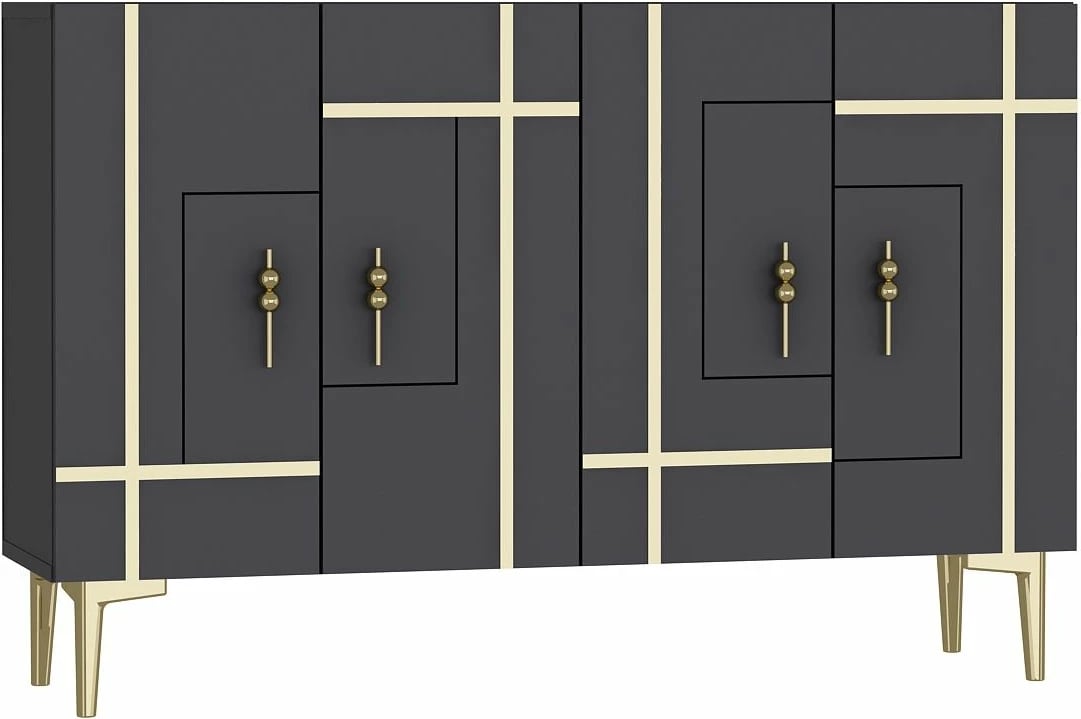 Konsol Skye Decor, ngjyrë antracit dhe ari Konsol Skye Decor, ngjyrë antracit dhe ari