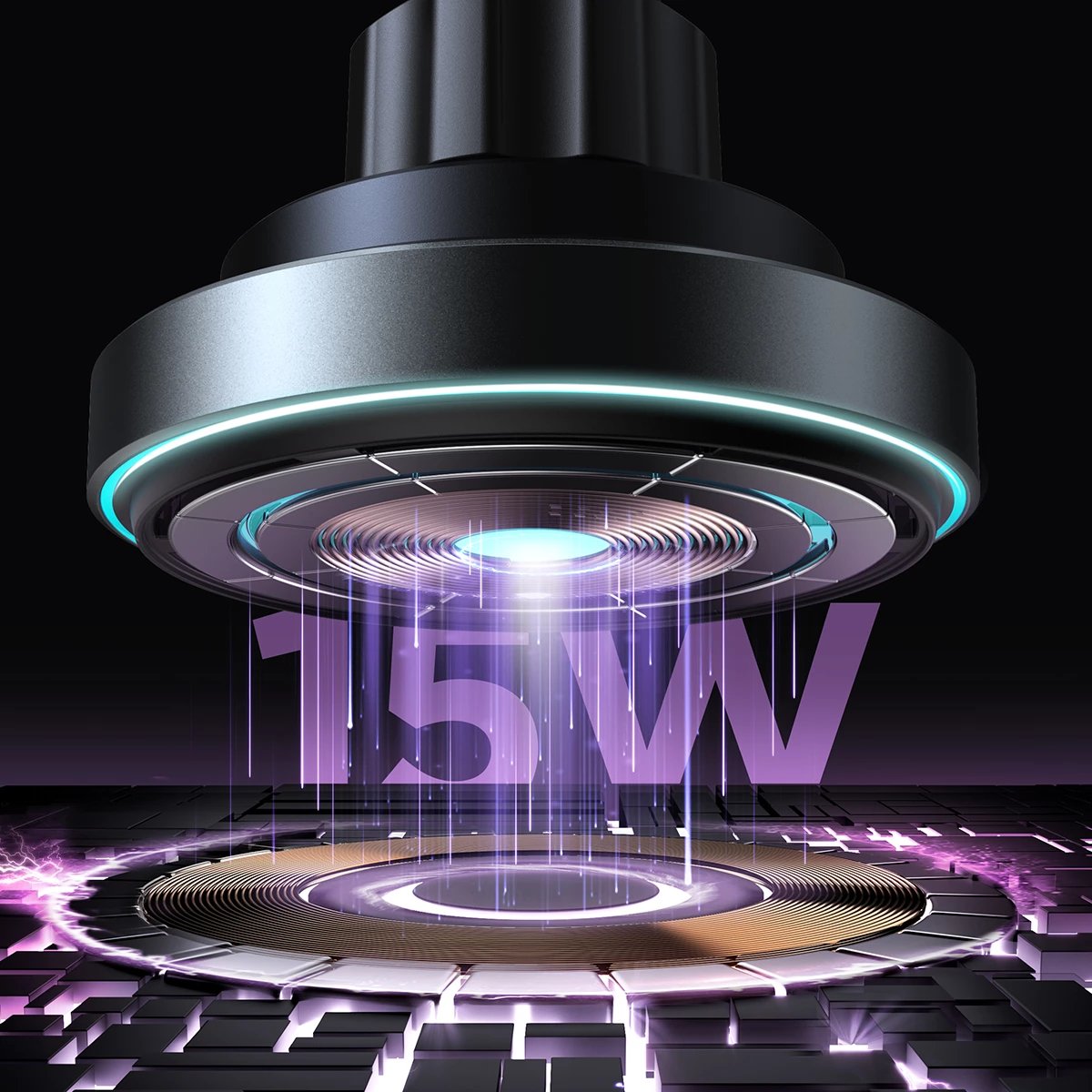 Mbajtës magnetik për veturë Joyroom JR-ZS240 Pro me karikues wireless 15W, i zi