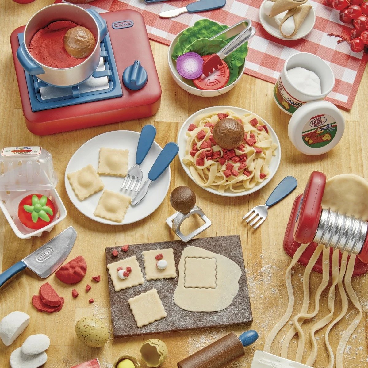 Set lojërash kuzhine Little Tikes Creative Chefs Italian Dinner Kit 643316-EUC, me tinguj gatimi dhe përgatitës makarone, plastike, AA, 3+ vjeç, Shumëngjyrësh, set