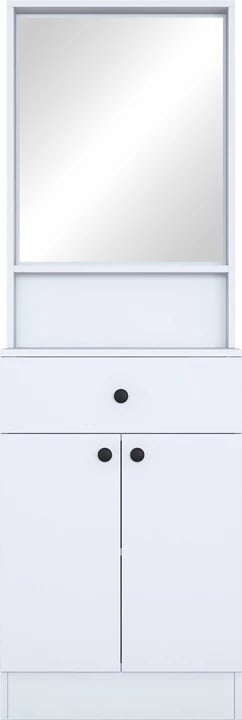 Mobilje hyrëse Rockder, melaminë e bardhë, 60x35.5x182.8cm