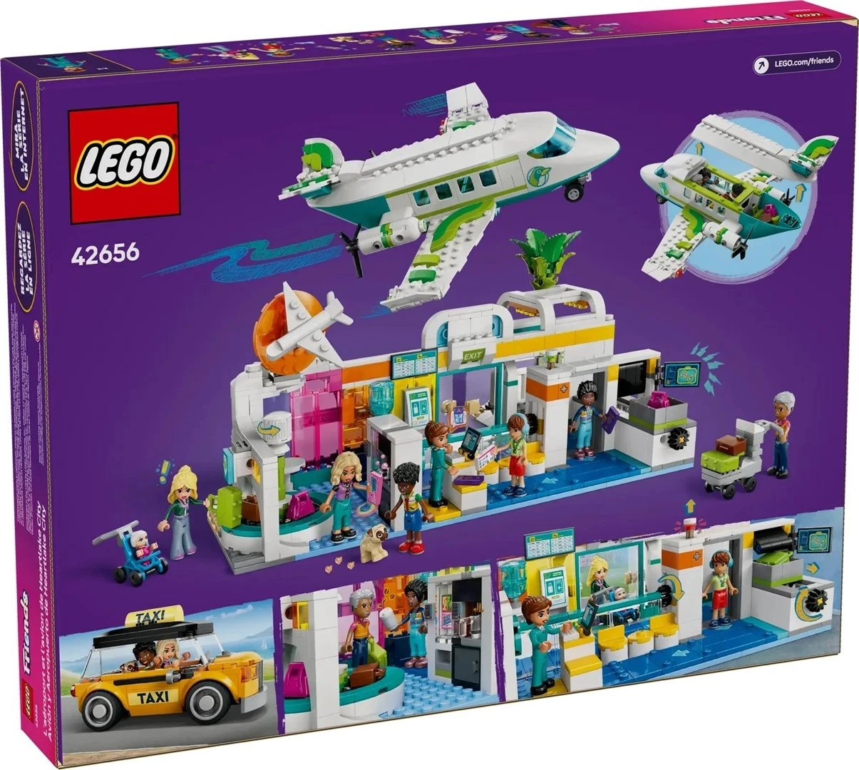 Set LEGO Friends Heartlake City Aeroporti dhe Aeroplani 42656, 8 minifigura
