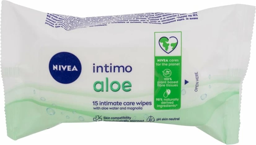 Peceta intime Nivea Intimo Aloe për femra, 15 copë