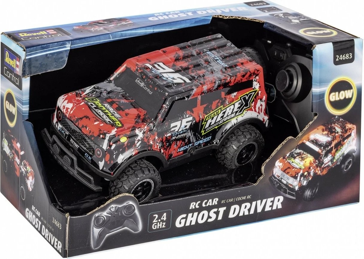 Makine me telekomandë Revell RC Ghost Driver 1:22, e kuqe, me drita LED