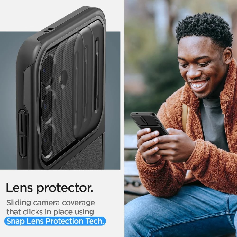 Mbështjellës Spigen Optik Armor për Samsung Galaxy S24, i zi