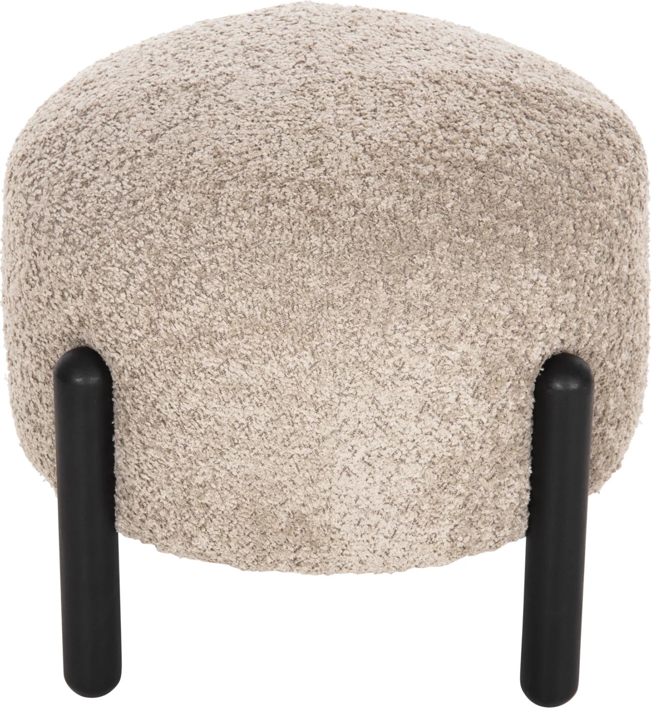 Karrige për bar, ngjyrë bezhë, këmbë metalike të zeza, Φ45x36H cm