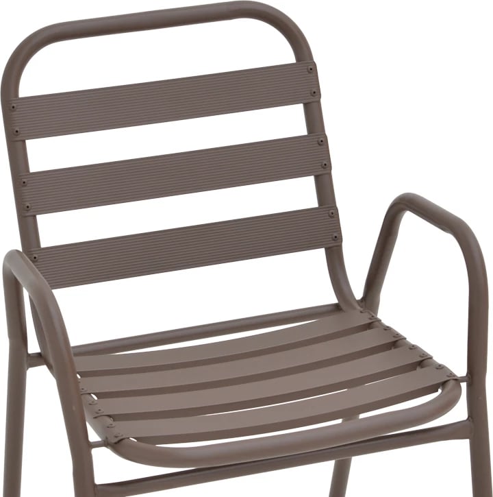 Karrige Sussie, metalike, ngjyrë kafe, me shufra alumini, 45x62x76cm