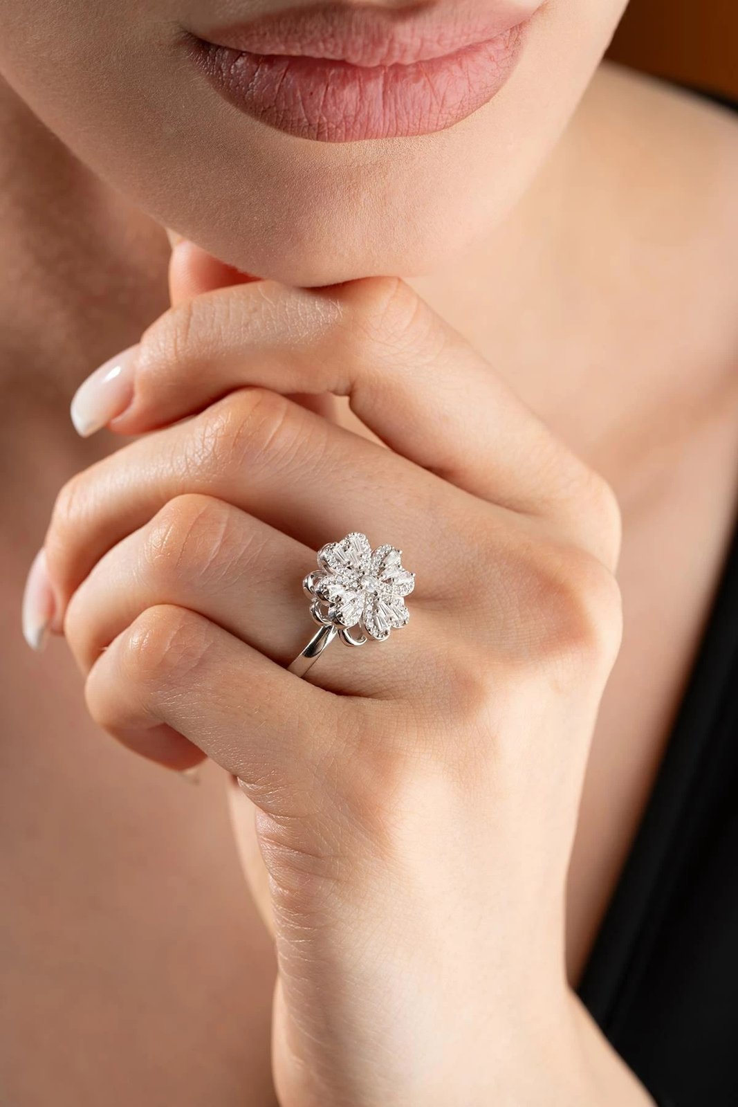 Unazë argjendi Jumeon, NRZ999256, e rregullueshme, me gur zirkoni