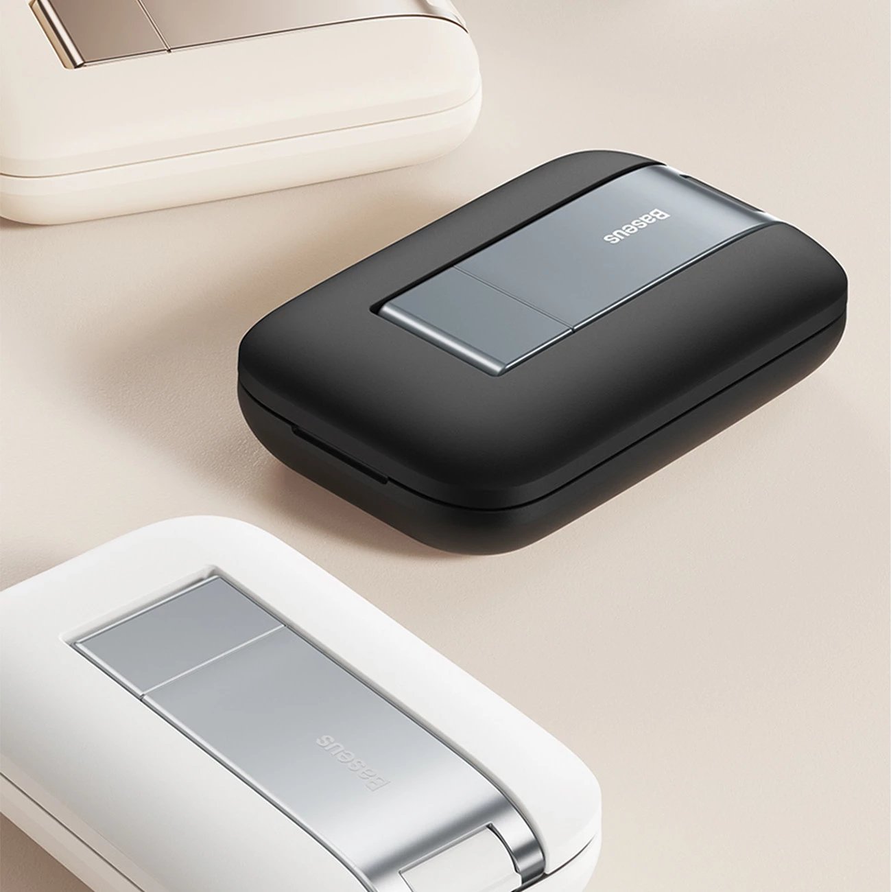 Mbajtës i rregullueshëm për celular Baseus Seashell Series, B10551500111-00, i zi