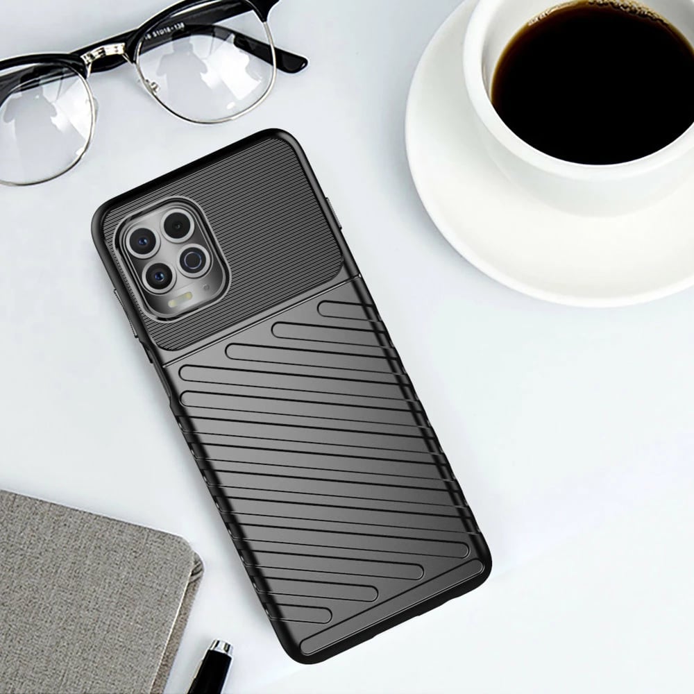 Mbështjellës Hurtel Thunder Case për Motorola Moto G100 / Edge S, TPU, i zi