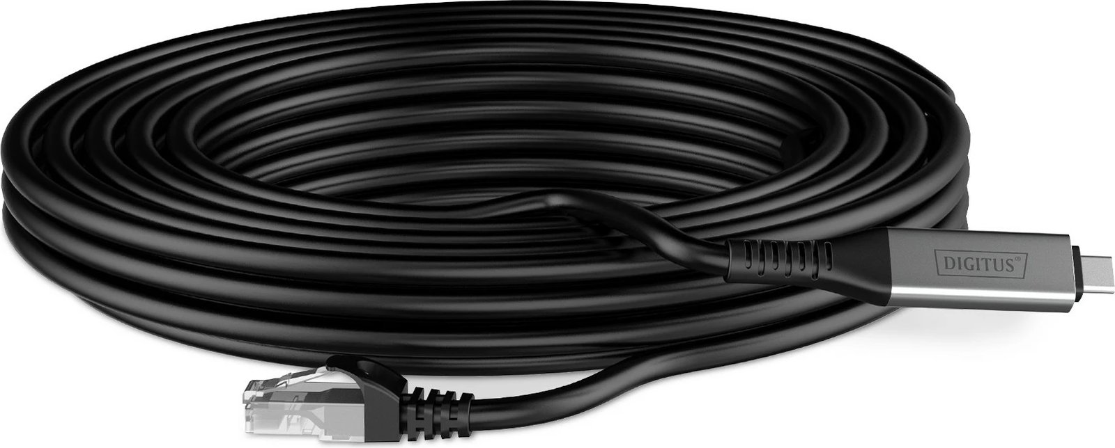 Kabllo USB-C në RJ45 Ethernet Digitus 5m, e zezë