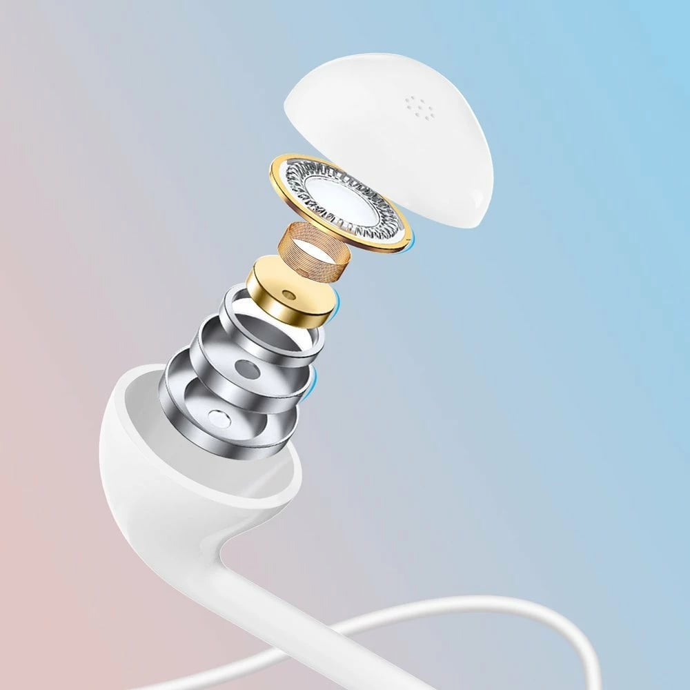 Kufje in-ear Dudao X10S me kabllo, mini jack 3.5mm, të bardha