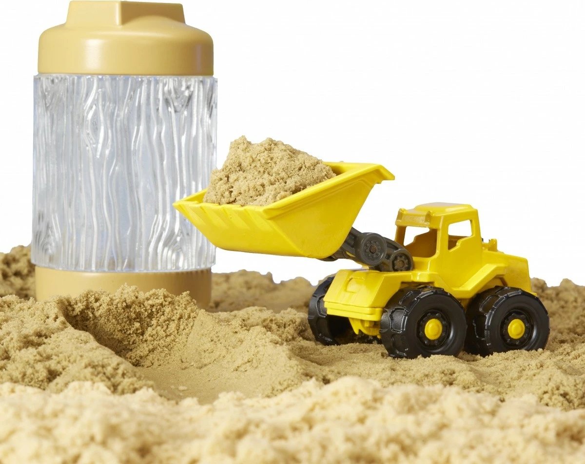 Set lodrash me rërë kinetike MGA Wonder Factory Never Dry Sand Trucks, ekskavator, plastikë