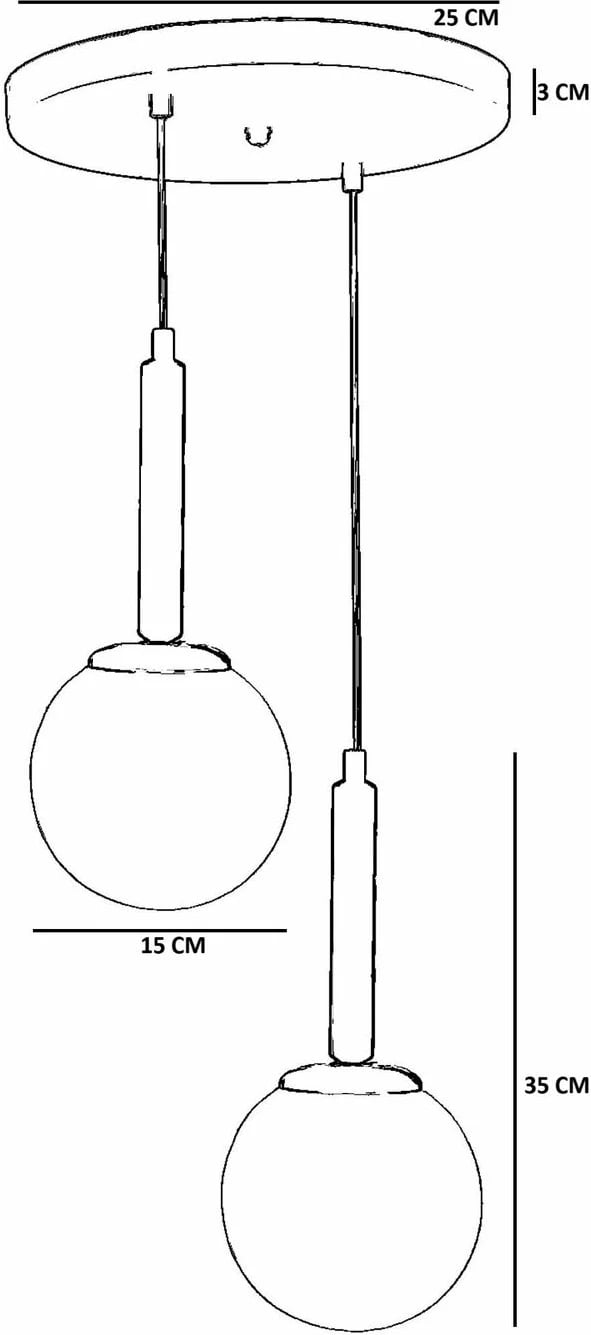 Llambë tavani Opviq, 9070-2, ngjyrë mjaltë, arre, e zezë
