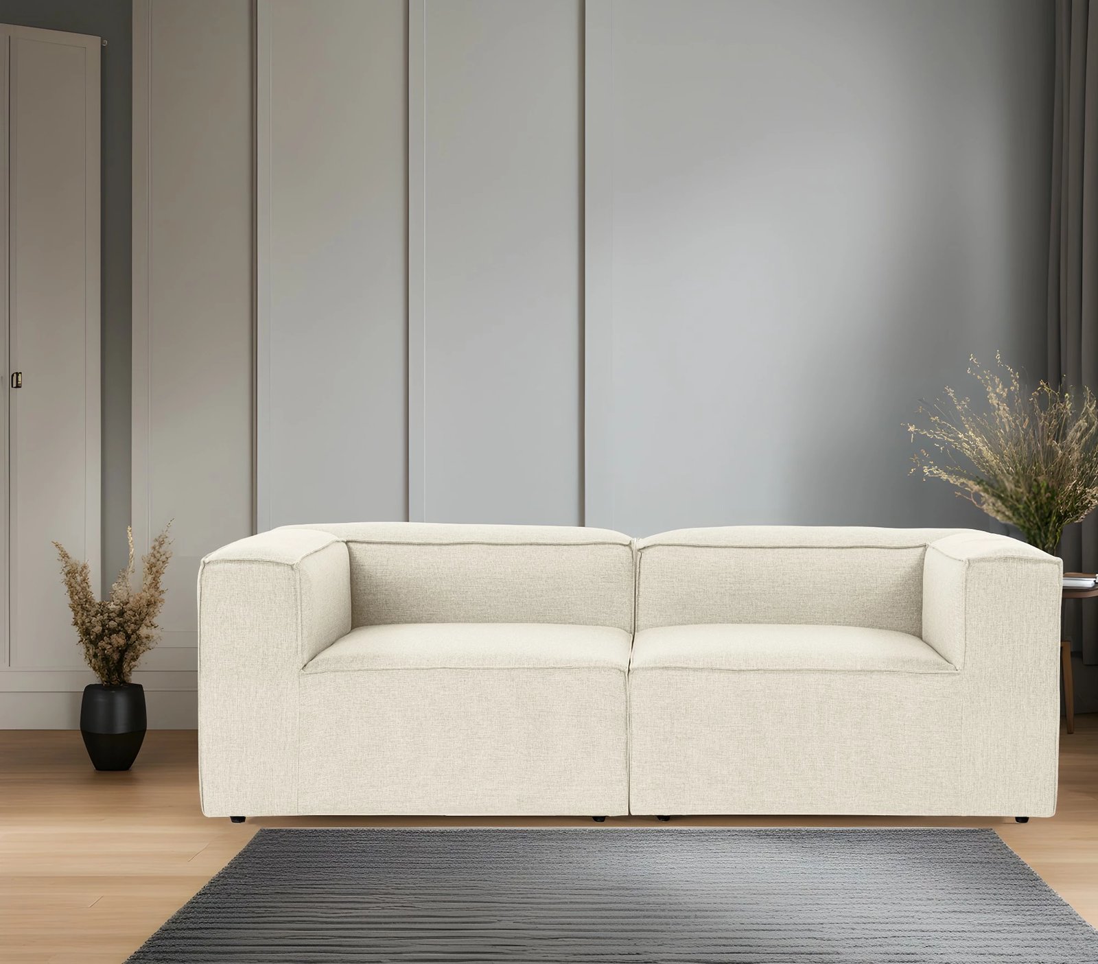 Divan dy ulëshe Atelier del Sofa, Fora 2, ngjyrë ecru