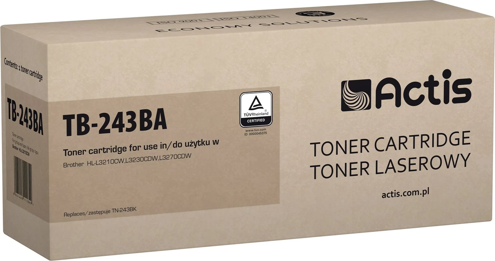 Toner zëvendësues Actis TB-243BA për Brother TN-243BK