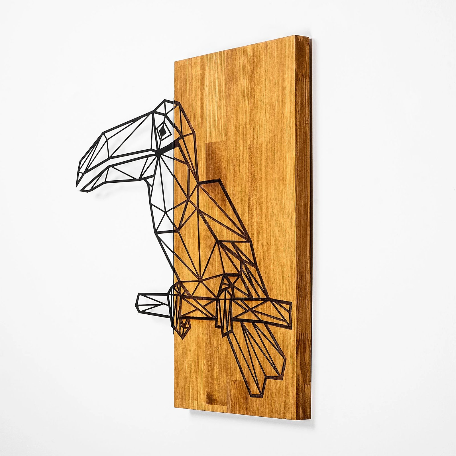 Aksesor dekorativ për mur, dru dhe metal, Wallity MA-293, ngjyrë arre/zezë, 58x60cm