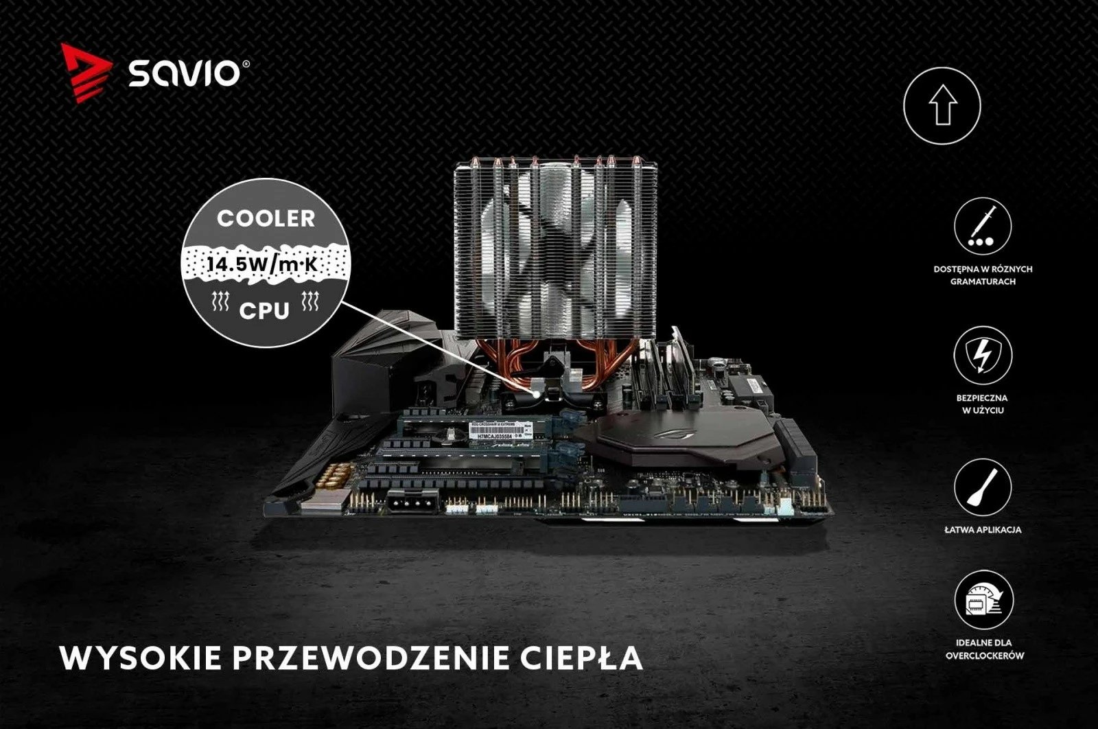 Pasta termike Savio GLACIER TG-04, 2g, 14.5W/mK, Gri